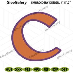 Clemson Tigers Logo Embroidery, Clemson Tigers Machine Embroidery