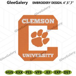 Clemson Tigers Football Logo Embroidery, Clemson Tigers Embroidery, Clemson Tigers Design File