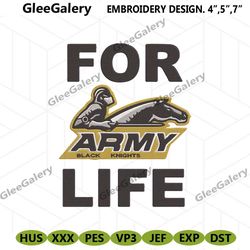 Army Black Knights For Life Embroidery Download File, Army Black Knights Machine Embroidery