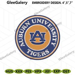 Auburn Univerity Tigers Logo Machine Embroidery, Auburn Tigers NCAA Logo Embroidery File