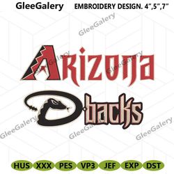 Arizona Diamondbacks Transparent Logo Machine Embroidery Design