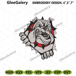 Georgia Bulldogs Football Logo Embroidery Design, NCAA Team Logo Machine Embroidery Files