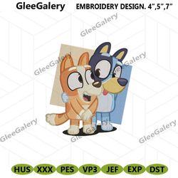 Bluey Bingo Embroidery Instant Files, Cute Bluey Together Embroidery Dowmload Design, Bluey Cartoon Embroidery Instants