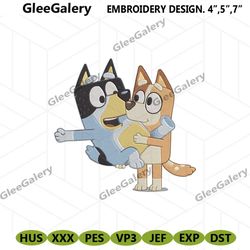 Bingo Bluey Embroidery Instant File, Bluey Family Embroidery File Download, Bluey Together Machine Embroidery