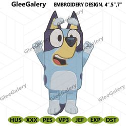 Bluey Embroidery File, Bluey Cartoon Character Machine Embroidery Design, Dog Bluey Embroidery Digital Design File