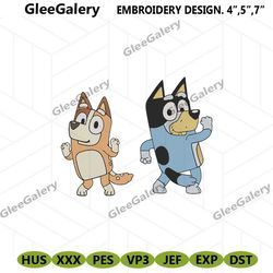 Bluey Family Machine Embroidery Digital, Mum Dad Bluey Embroidery File Downloads, Bluey Dog family Embroidery Files