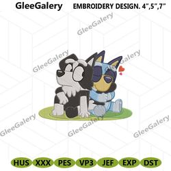 Mackenzie Bluey Machine Embroidery Instant Design, Bluey Character Embroidery Digital Instant File, Bluey Cartoon Embroi
