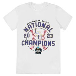 Unisex Champion White LSU Tigers 2023 NCAA Mens Baseball College World Series Champions Locker Room T-Shirt