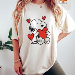 hugging snoopy valentine shirt, gift for her, gifts for him