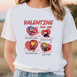 marvel avengers valentine shirt, gift for her, gifts for him
