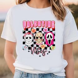 Valentine Vibes Horror Characters Shirt, Gift For Her, Gifts For Him