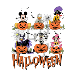 Pumpkin Mickey & Friends Halloween Png, Mickey Halloween Party Png, Trick Or Treat Png