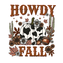 Howdy Fall Western Pumpkin Fall Png Sublimation