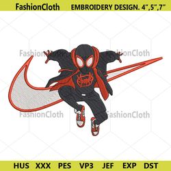 Nike x Spiderman Cartoon Embroidery Design Download