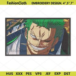 Roronoa Zoro Anime One Piece Embroidery Design Anime One Piece File