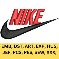 Red Nike Embroidery design file pes. Machine embroidery design. Machine embroidery pattern,Instant Download, EMB