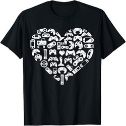 Boys Gamer Gift - Game Heart Valentines Day Lover Men Kids T-Shirt, Valentine's Day Png, Digital Design Download