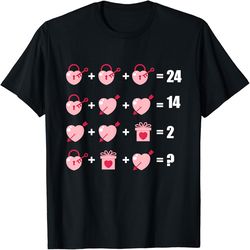 Math Equation Heart Valentines Day Cool Teacher Students T-Shirt, Valentine's Day Png, Digital Design Download