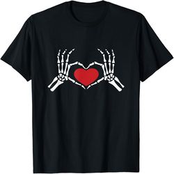 Skeleton Hand Heart Valentines Day Cool Bones Love T-Shirt, Valentine's Day Png, Digital Design Download