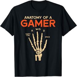 Anatomy Of A Gamer Skeleton Hand Funny Men Boys Kids Teens, PNG For Shirts, Svg Png Design, Digital Design Download