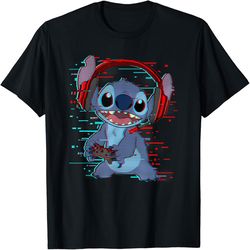 Disney Lilo & Stitch Gamer Glitch Headset and Controller, PNG For Shirts, Svg Png Design, Digital Design Download