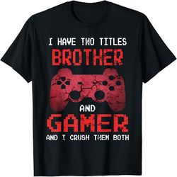 Funny Gamer Vintage Video Games For Boys Brother Son T-Shirt, PNG For Shirts, Svg Png Design, Digital Design Download