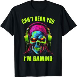 Gamer Shirt for Boys Teens Men Video Gaming Funny Skull T-Shirt, PNG For Shirts, Svg Png Design, Digital Design Download
