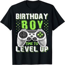 Level Up Birthday Boy Video Game T-Shirt - Classic Fit, Black, PNG For Shirts, Svg Png Design, Digital Design Download
