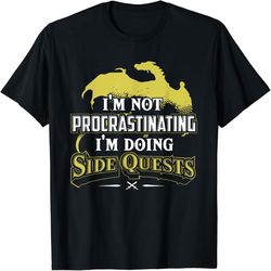 RPG Gamer T-Shirt I'm Doing Side Quests - Casual Crew Neck, PNG For Shirts, Svg Png Design, Digital Design Download