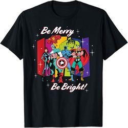 Marvel Avengers Christmas Holiday Retro Be Merry Be Bright!, PNG For Shirts, Svg Png Design, Digital Design Download