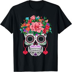 Valentines Day Dia De Los Muertos Flower Valentine, PNG For Shirts, Svg Png Design, Digital Design Download