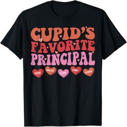 Cupid's Favorite School Principal Retro Valentines Day T-Shirt, PNG For Shirts, Svg Png Design, Digital Design Download