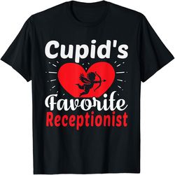 Funny Cupid's Favorite Receptionist Valentine's Day T-Shirt, PNG For Shirts, Svg Png Design, Digital Design Download