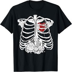 Gothic Valentine Skeleton With Broken Heart T-Shirt, PNG For Shirts, Svg Png Design, Digital Design Download