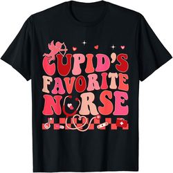 Groovy Valentines Day Cupids Favorite Nurse Retro Nurse Life, PNG For Shirts, Svg Png Design, Digital Design Download