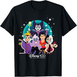 Disney 100 - Disney Villains - 100 Years Of Wonder T-Shirt, PNG For Shirts, Svg Png Design, Digital Design Download