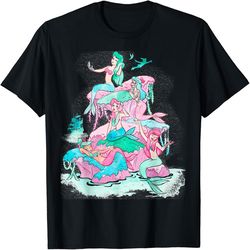 Disney Peter Pan Mermaids Watercolor Retro Graphic T-Shirt, PNG For Shirts, Svg Png Design, Digital Design Download