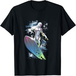 Marvel Comics Retro Classic Silver Surfer Shiny Colors Shot, PNG For Shirts, Svg Png Design, Digital Design Download