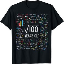 Square Root Of 100 10th Birthday 10 Year Old Gifts Math Bday, PNG For Shirts, Svg Png Design, Digital Design Download