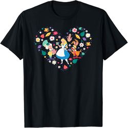 Disney Alice in Wonderland Tea Party Heart Valentine Day T-Shirt, Valentine's Day Png, Digital Design Download