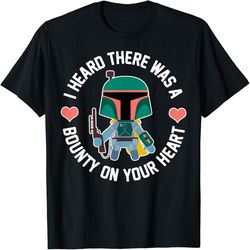 Star Wars Boba Fett Bounty Heart Valentine's Graphic T-Shirt T-Shirt, Valentine's Day Png, Digital Design Download