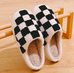 Slipper with trendy pattern, men's and women's slippers, winter fashion slippers