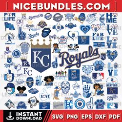 83 Files Kansas City Royals Team Bundles Svg, Kansas City Royals Svg, MLB Team Svg, MLB Svg, Png, Dxf, Eps, Jpg, Instant