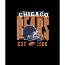 Chicago Football PNG, Vintage Style Chicago Football PNG, Football Gift, Chicago Bear PNG, American Football Fan Gifts