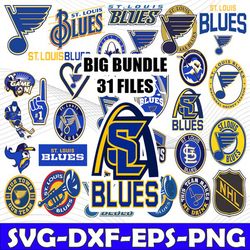 Bundle 31 Files St Louis Blues Hockey Team Svg, St Louis Blues SVG, NHL Svg, NHL Svg, Png, Dxf, Eps, Instant Download