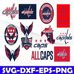 Bundle 13 Files Washington Capitals Hockey Team Svg, Washington Capitals Svg, NHL Svg, NHL Svg, Png, Dxf, Eps, Instant D