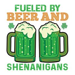 Fueled By Beer Shamrock Png, St Patrick's Day Png, Shamrock Png, St Patricks Png, Lucky Png File Cut Digital Download