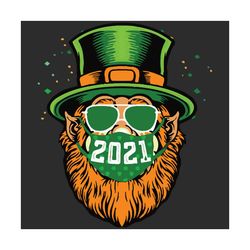 Man Wear Mask Svg, Patrick Svg, St Patrick Day Svg, St Patrick Svg, St Patrick Day 2021, Irish Svg, Clover Svg, Shamrock