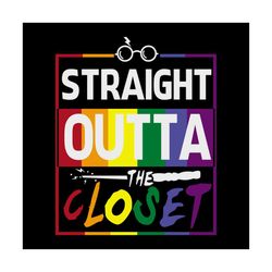 Straight Outta Closet Shirt Svg, LGBT Shirt Svg, Happy Pride Month, Undiscriminated LGBT, Silhouette, Svg, Png, Dxf, Eps