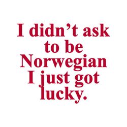I Didnt Said To Be Norwegian, I Just Got Lucky, Norwegian, lucky, american, digital file, vinyl for cricut, svg cut file